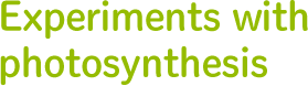 Experiments with photosynthesis