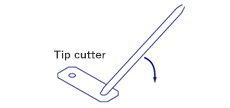 Break off both ends of a detector tube (No.100B for No.601 syringe or No.2HT for No.611 syringe) by using the tube tip cutter.