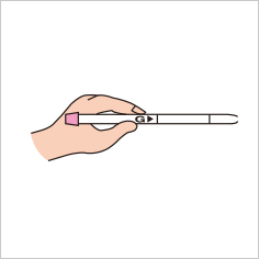 Wait for the required sampling time and read the measurement at the end of the coloured layer.