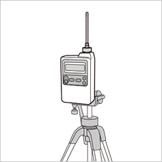 Insert the detector tube to the inlet of the rubber tube holder. Turn the power switch ON. Adjust the flow rate, confirm the timer of the air sampling pump is set, then push the start button.